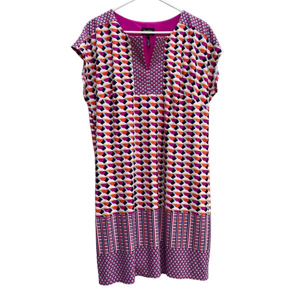 Laundry by Shelli Segal Sheath Dress Colorful Geometric Women's Size Large - Picture 1 of 6